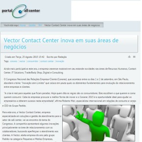 Portal Call Center: Vector no Conarec 2015