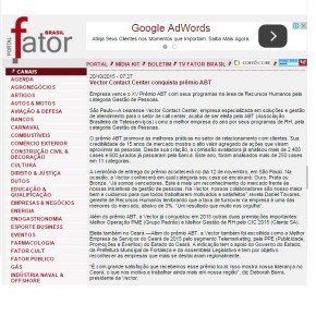 Vector no Portal Fator Brasil